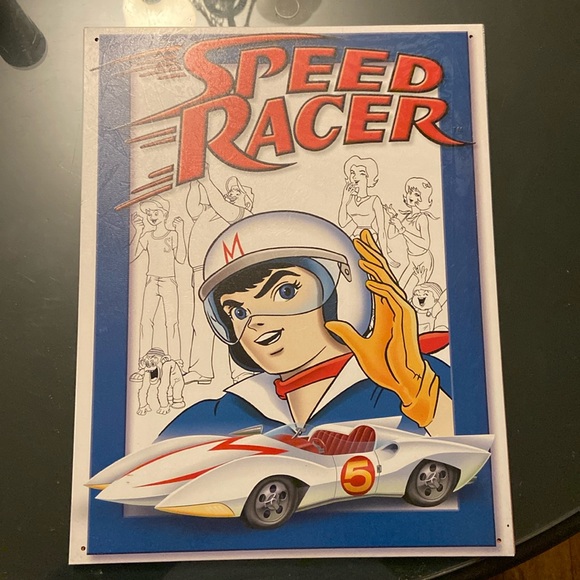 Metal Tin Sign Speed Racer Anime Poster Wall Decor Fun for Home Kitchen Bar Room - Picture 1 of 2